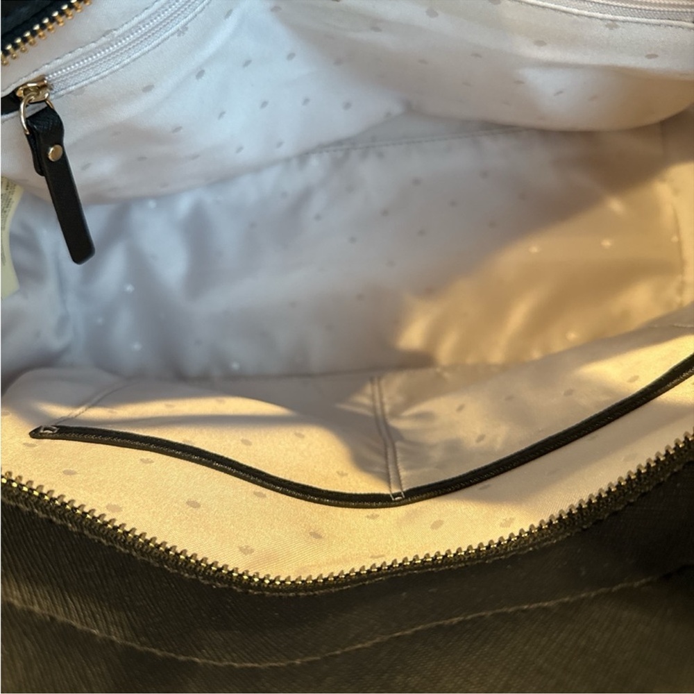 Kate Sade New York Cameron Street Candace Satchel, Black/White Plaid - Picture 4 of 8